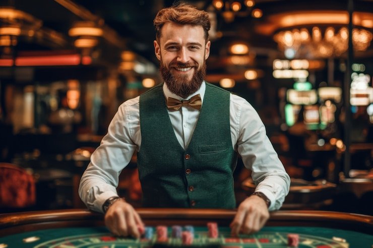 Tampilan gulungan Bikini Paradise dengan simbol Wild dan Scatter di eurotogel.